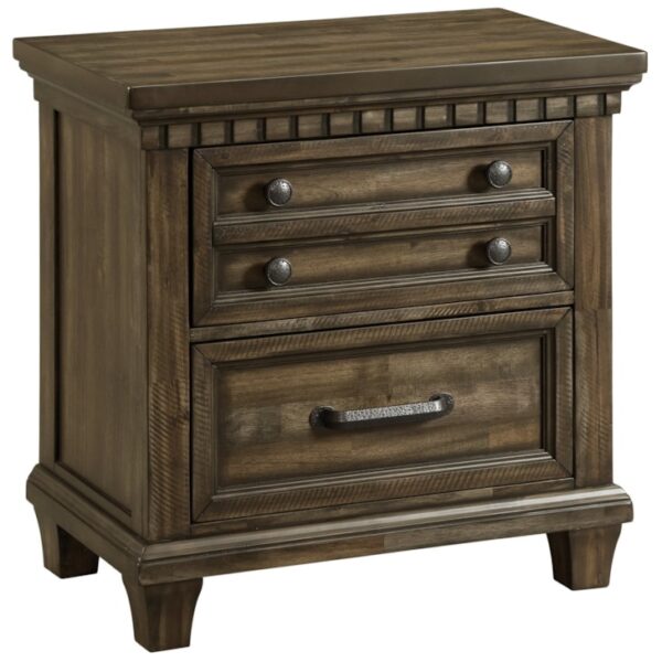 Cottage 2-Drawer Nightstand with Built-in Charging Station