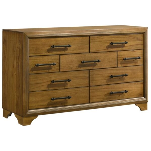 Transitional 9-Drawer Dresser with Protective Felt-Lined Top Drawers