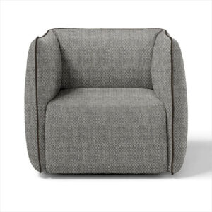Ricco Swivel Armchair - Black White