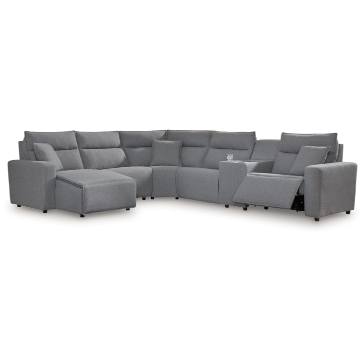 12fcf82333034b53a0402dec48fa7024.jpeg 6-Piece Power Reclining Sectional With Chaise - Image 1