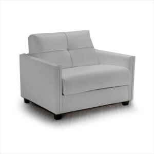 Abra Sleeper Chair - Light Grey Leather