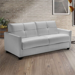 Abra Sleeper Sofa - Light Grey Leather