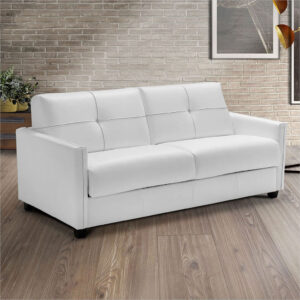 Abra Sleeper Sofa - White Leather