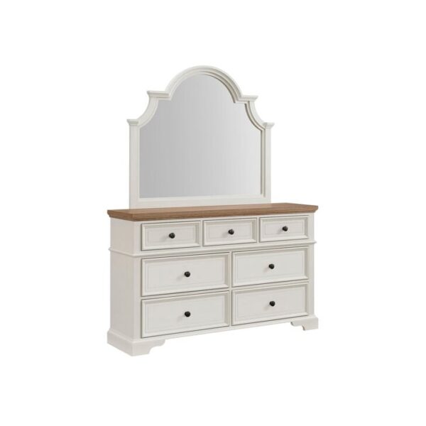 Transitional Youth Dresser and Mirror Set with Two-Toned Finish