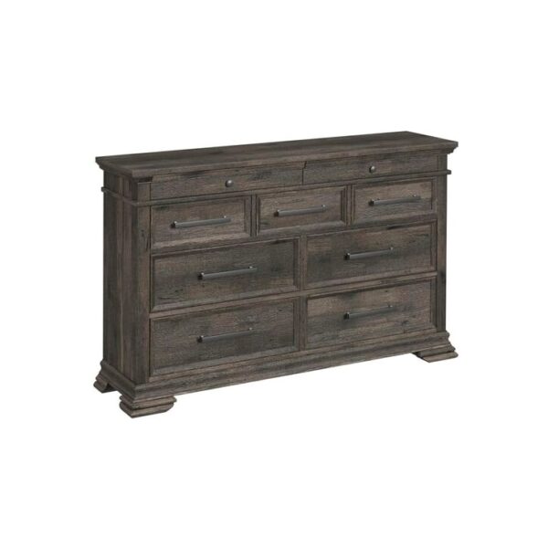 Farmhouse 9-Drawer Dresser with Felt Lined Top Drawers