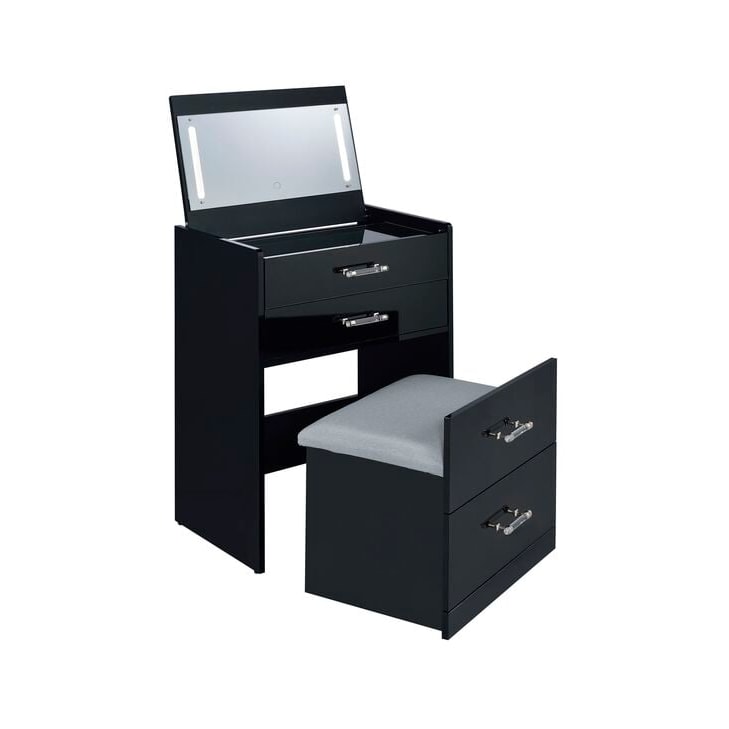 2e79c43fc886435b977c077e2d14904f.jpg Contemporary Mini Vanity with Stool and LED Lights - Image 1
