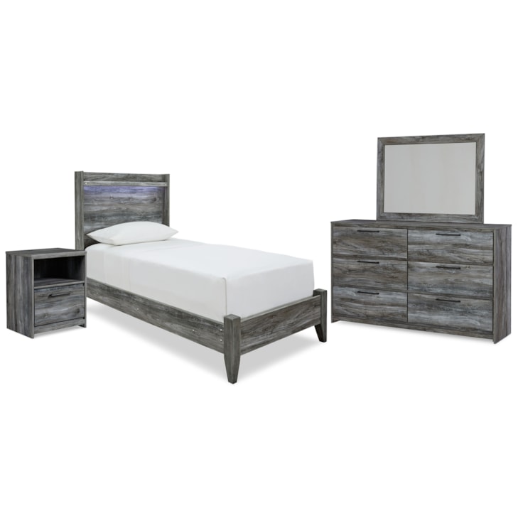 306d62610d5b451485e334bc1dbb782a.jpeg Twin Panel Bed, Dresser, Mirror And Nightstand - Image 1