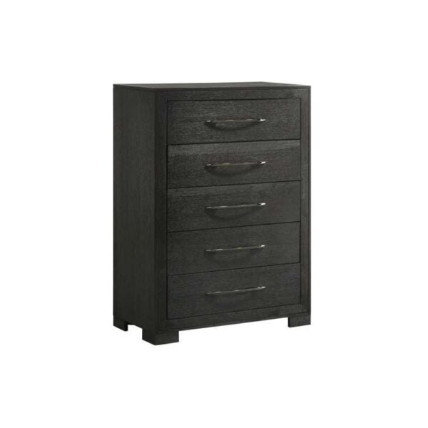 Modern 5-Drawer Chest in Black