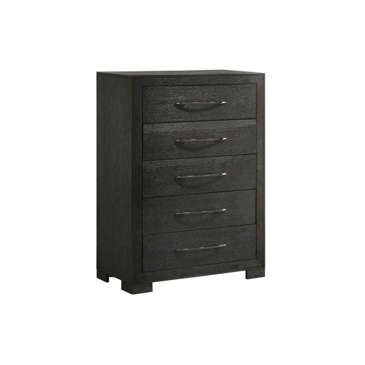3895814c79f4479bad4f9424b8cf501b.jpg Modern 5-Drawer Chest in Black - Image 1