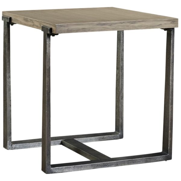 End Table with Metal Base