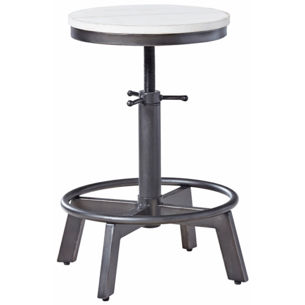 Vintage White Adjustable Counter Height Stool