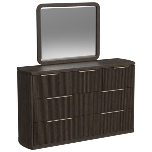 Contemporary Dresser and Mirror Set