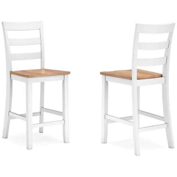 Casual Counter Height Barstool with Ladder Back