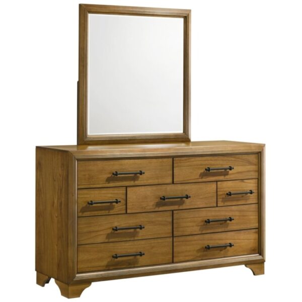 Transitional Dresser and Mirror Set