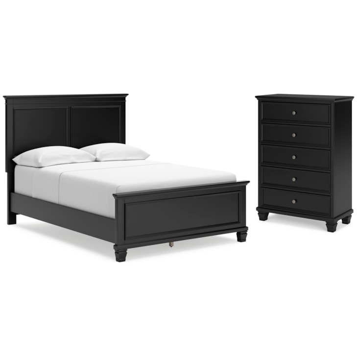 6b7557bbee6f4fd289df08f0ced15cc9.jpeg Full Panel Bed And Chest - Image 1