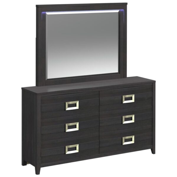 Contemporary Dresser And Mirror Set