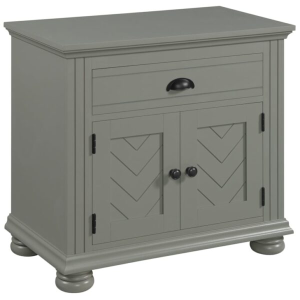 Transitional 1-Drawer Nightstand with Chevron Detail