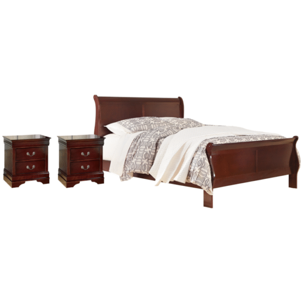 Queen Sleigh Bed And 2 Nightstands