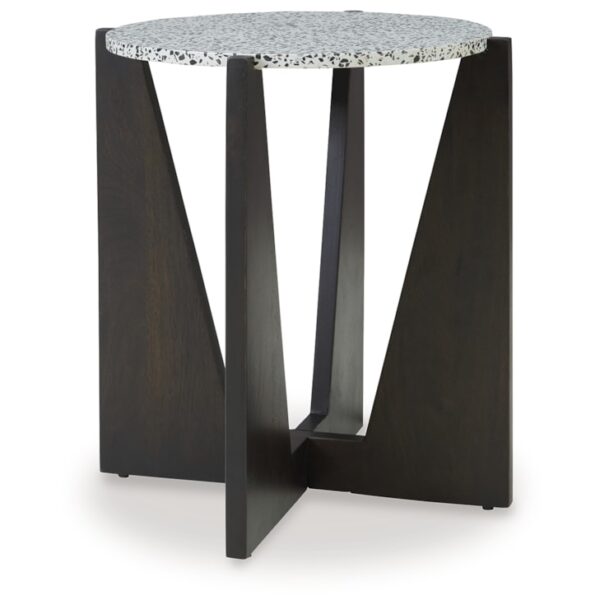 Accent Table with Round Terrazzo Top