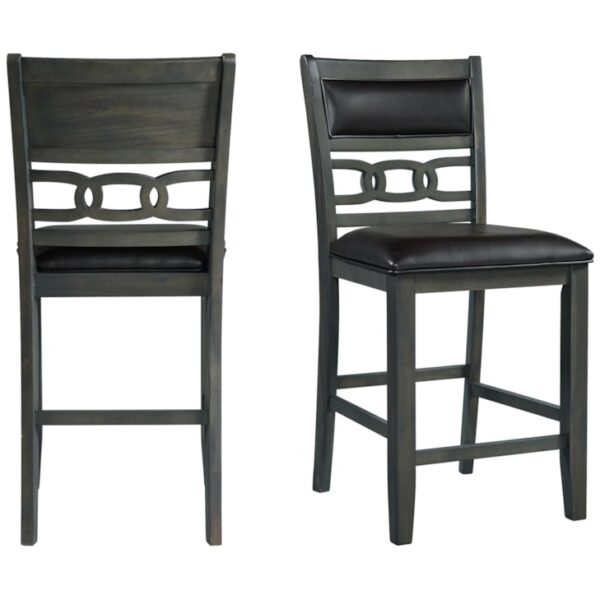 Transitional Counter-Height Side Chair with Upholstered Seat and Back