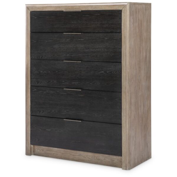 Rustic 5-Drawer Bedroom Chest with Two-Tone Finish