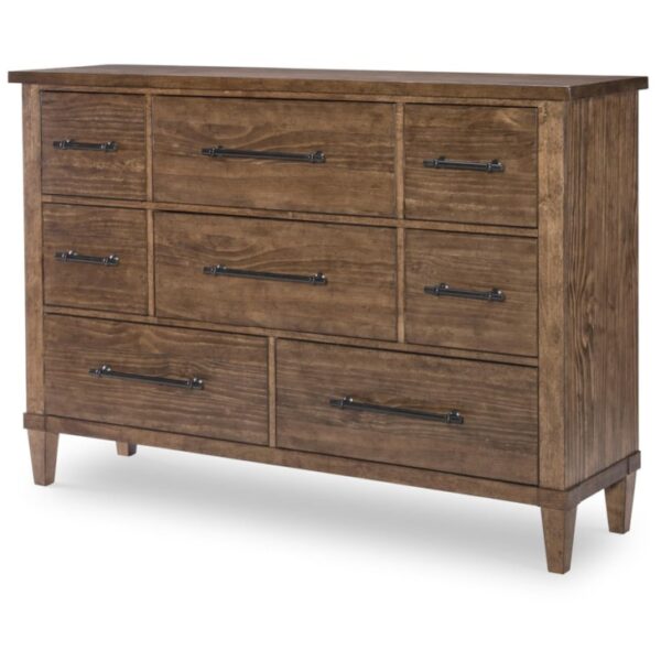 Rustic 8-Drawer Dresser with USB Ports