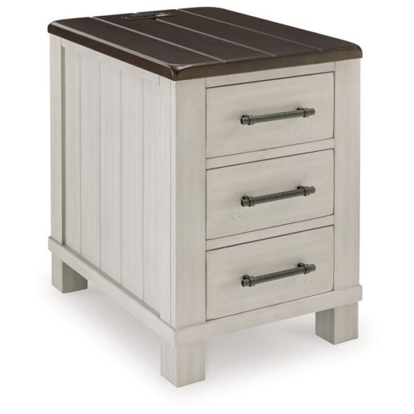 Farmhouse Two-Tone Chairside End Table