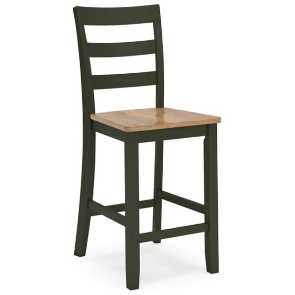 Casual Counter Height Barstool with Ladder Back