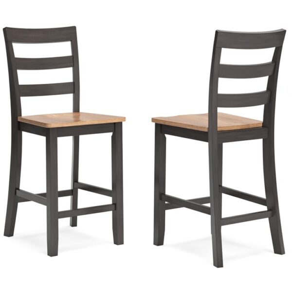 Casual Counter Height Barstool with Ladder Back