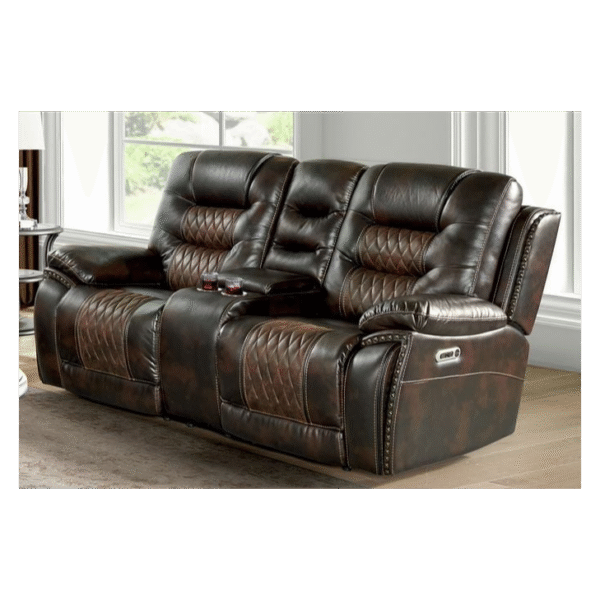 Traditional Power Reclining Loveseat with Power Headrest & USB Outlets