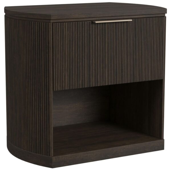 Contemporary 1-Drawer Nightstand with Touch Light