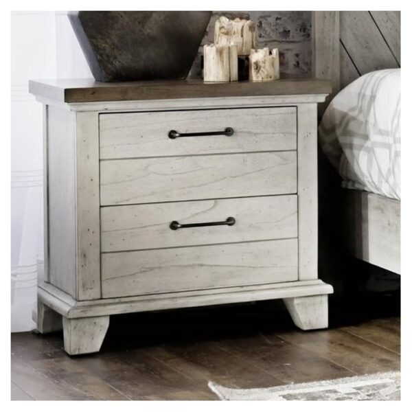 Farmhouse Two-Drawer Nightstand