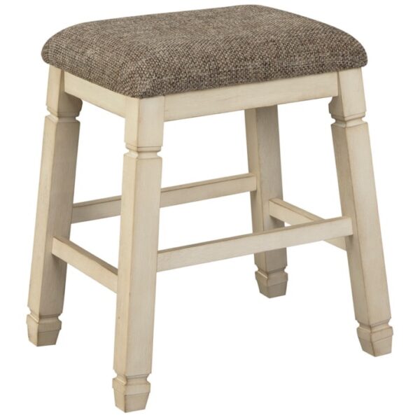 Backless Counter Height Upholstered Stool