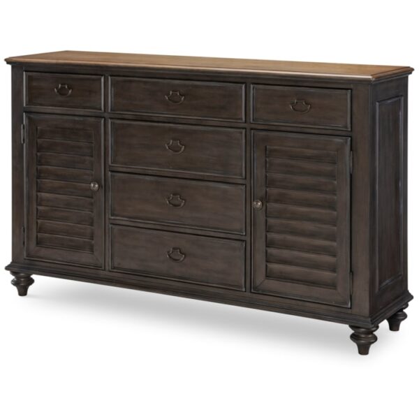 Farmhouse 6-Drawer Dresser with Felt Lined Jewelry Tray