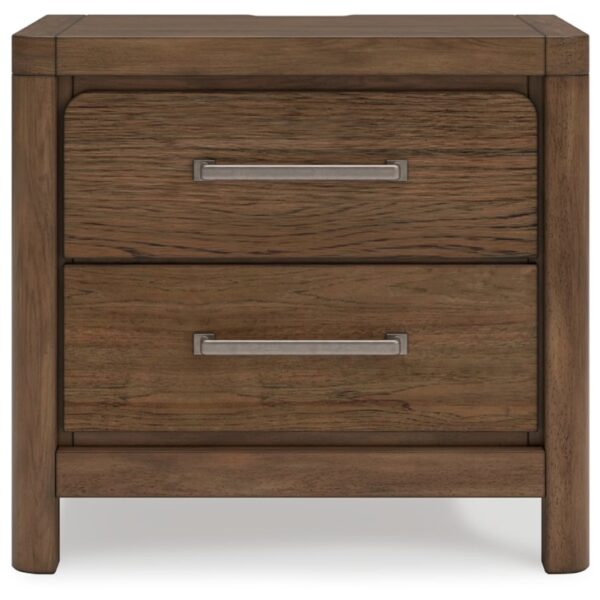 Casual 2-Drawer Nightstand with USB Ports
