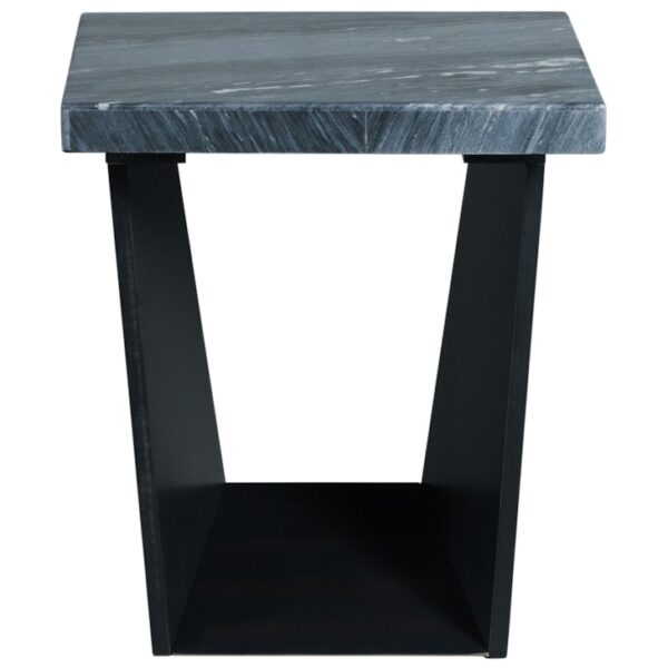 Contemporary End Table with Marble Top