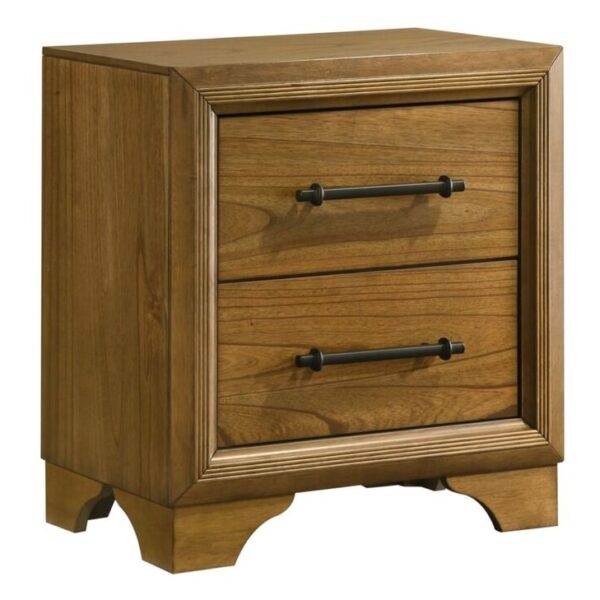 Transitional 2-Drawer Nightstand with USB/C Ports