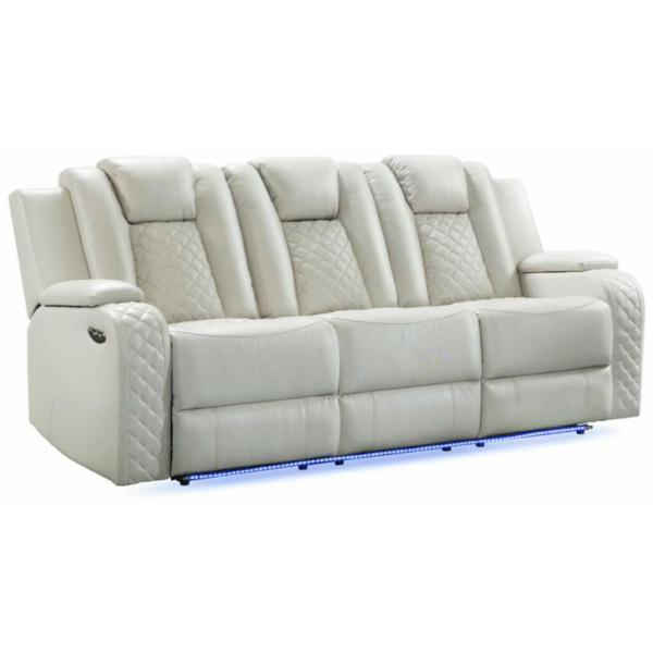 Casual Power Reclining Sofa with Dropdown Table & Reading Light