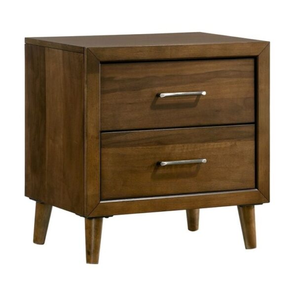 Mid-Century Modern 2-Drawer Nightstand