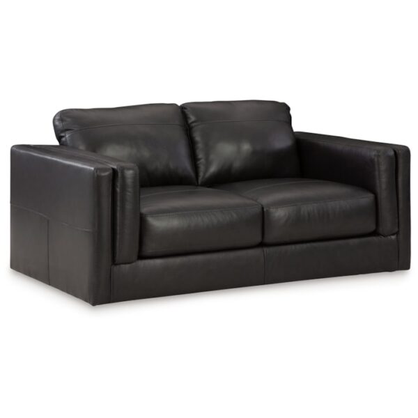 Contemporary Loveseat With Double Padded Tuxedo Armrests