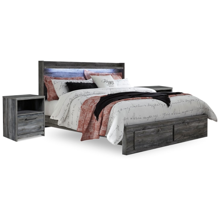 f69813c5c8f94eb7a7eb37036643f06e.jpeg King Panel Storage Bed And 2 Nightstands - Image 1