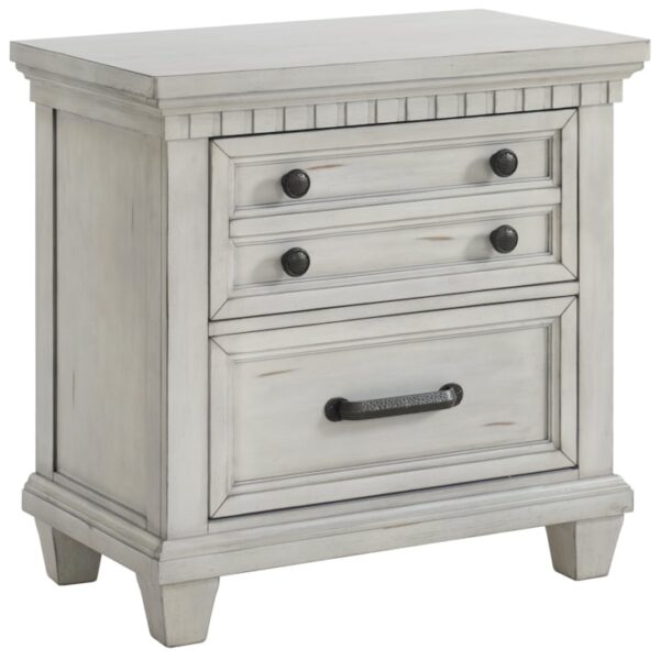 Cottage 2-Drawer Nightstand with Built-in Charging Station