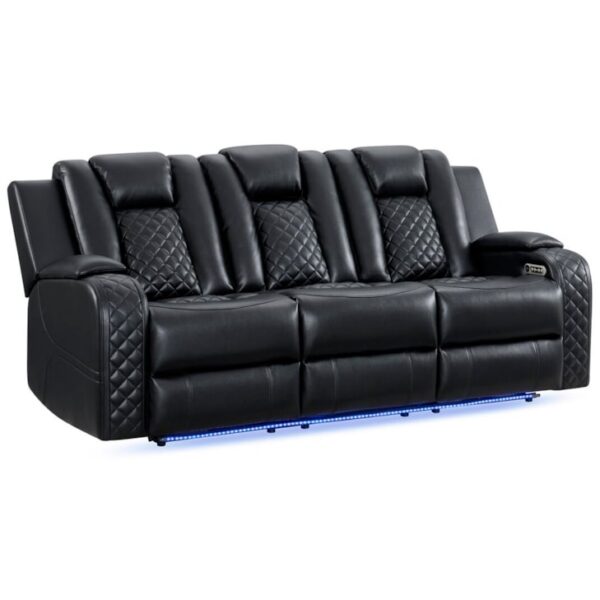 Casual Power Reclining Sofa with Dropdown Table & Reading Light