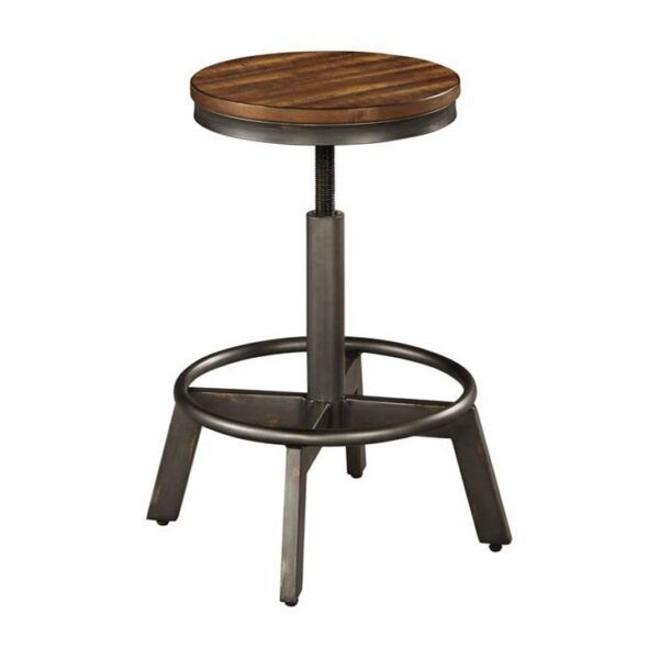 Rustic Stool with Adjustable Height