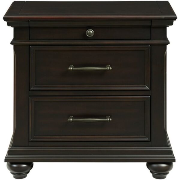 Transitional Nightstand with USB Port