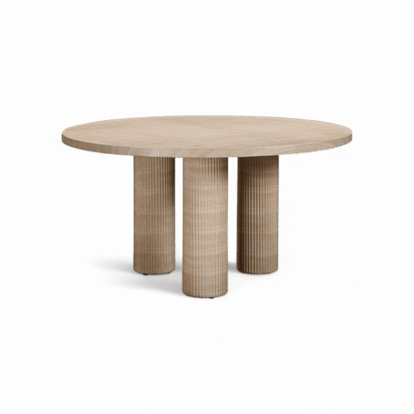 Orbit Travertine Indoor / Outdoor Round Dining Table