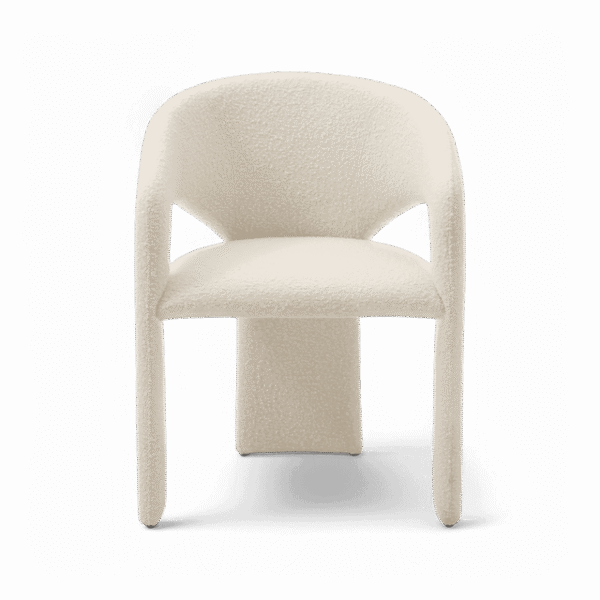Aria Dining Chair White Boucle
