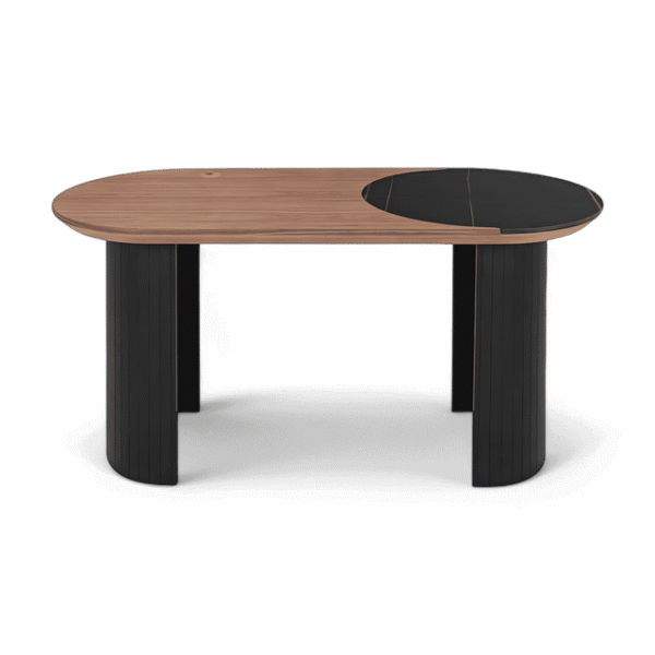 Jude Office Desk Walnut & Black