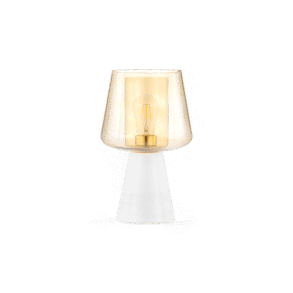 Liora Table Lamp White & Amber