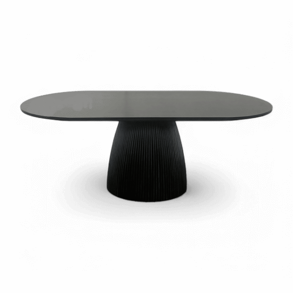 Oxford Rectangular Dining Table Black Wood